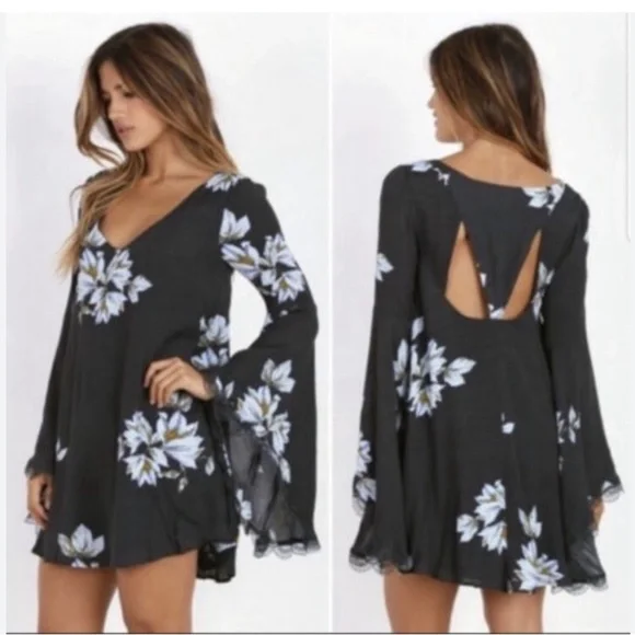 chinese dress ladies Love Is Alive Lace Mini Dress Blue